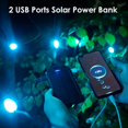 thumbnail image 2 of Anpro Solar Camping String Lights, 20.5Ft Outdoor Solar Lights with 12LEDs, 5 Modes & 7 Light Colors, Adjustable Brightness, Rechargeable LED Camping Light for Outdoor, Hiking, 2 of 9