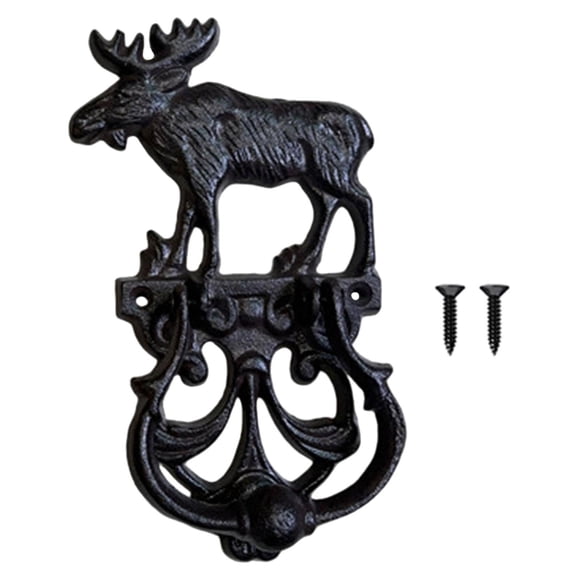 de puerta de alce vintage, elegante adorno para decoración del hogar, accesorios para puertas, vintage, decorativa, robusta, rústica, antigua,