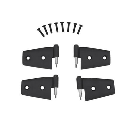 Rampage by RealTruck Door Hinges for Jeep Wrangler JK | Black, Stainless Steel | 87641 | Compatible with 2007 - 2018 Jeep Wrangler JK