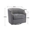 thumbnail image 3 of 360 Degree Swivel Accent Chair Recliner, Upholstered Glider Nursery Chair, Swivel Accent Chair, Corner Chairs With Metal Base, For Living Room Bedroom Office Apartment, 3 of 9