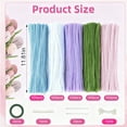 thumbnail image 2 of Yucurem 400 Pieces Pipe Cleaners Flower Set, Chenille Stems, Pipe Cleaner Craft Supplies Bulk Fluffy Fuzzy Sticks for DIY Art Projects Creative Gift Party Decorations, 2 of 6