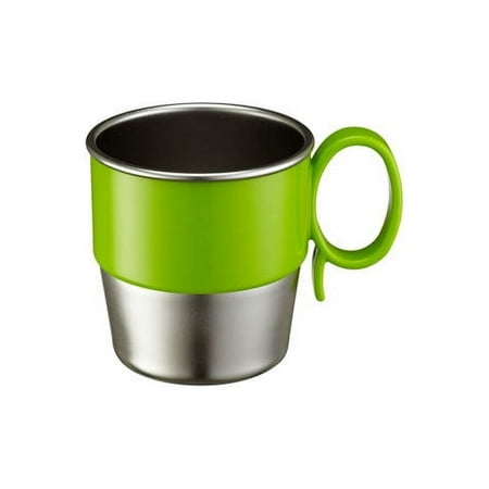 UPC: 0850587003983 | Innobaby Din Din Smart Stainless Steel Cup (9 oz) with Handle for Babies Toddlers and Kids. BPA free Green
