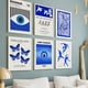 thumbnail image 5 of Cuadro sobre lienzo con mariposas y plantas botánicas de Matisse Andy Warhol, pósteres y grabados de arte mural de Bauhaus azul para decoración de salas de estar, 5 of 5