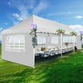 thumbnail image 6 of HOTEEL 10x30 Pop up Canopy Tents with 8 Removeble Sidewalls,Outdoor Gazebo with Wheeled Bag & Sandbags,for Patio,Wedding,Backyard,Camping,Parties,Event,White, 6 of 11