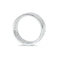 thumbnail image 2 of Bague Éternité pour Hommes à Double Rangée 2ct 10mm Or Blanc 14K Ajustement Confortable Poli, 2 of 4