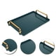 thumbnail image 3 of Bandeja de plástico para servir té con asas, moderna y grande, rectangular, para mesa de centro., 3 of 5