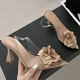 thumbnail image 3 of Zapatos de tacón alto con flores de seda decorativas para mujer, sexys, de PVC, con tira trasera, para fiesta, verano 2024, 3 of 6