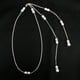 thumbnail image 2 of EeaseMX Collar de novia con colgante de perlas de cristal, espalda descubierta, cadena larga de perlas, borlas y fondo (plata), 2 of 7