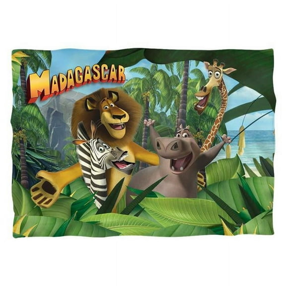 Madagascar/jungle Time-pillow Case-white-20x28