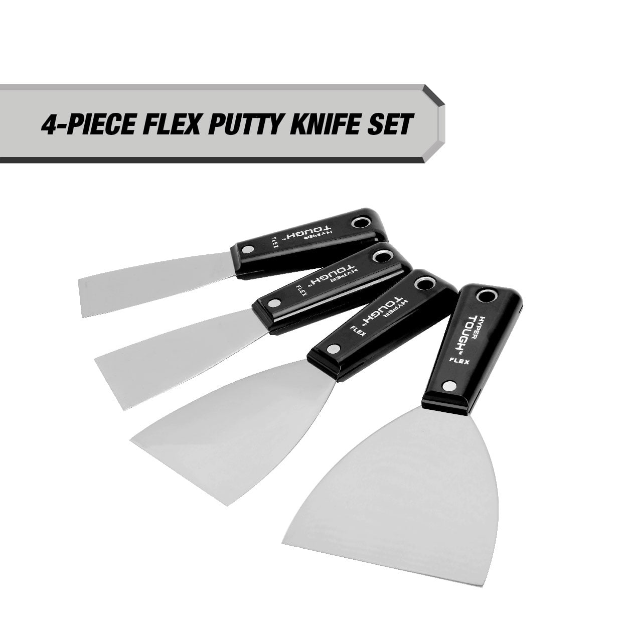 Hyper Tough 4 Piece Putty Knife Set