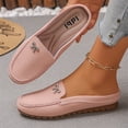 thumbnail image 7 of Mules for Women Soft Comfortable Orthopedic Leather Shoes Fashion Slip On Stitched Flat-Soled Casual Backless Loafers with Cute Bow, 41, 7 of 7