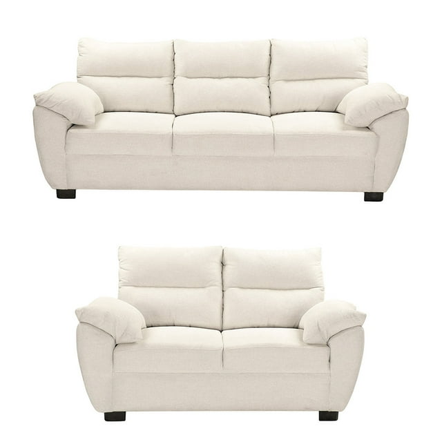 Sala 3-2 TRINITY Venecia 2 piezas ( Sofá, Love Seat ) Crema