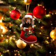 thumbnail image 4 of Riforla Santa Boot Christmas Dog Acrylic Ornament Christmas Dogs Ornament Christmas Stocking Animal Ornament Christmas Ornament Christmas Decoration Hangs Home Decor A, 4 of 6