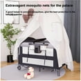 thumbnail image 4 of 5-in-1 Baby Playard with Bassinet, Diaper Changer & Bedside Sleeper with Mosquito Net for Newborn, Unisex,BLACK, 4 of 15