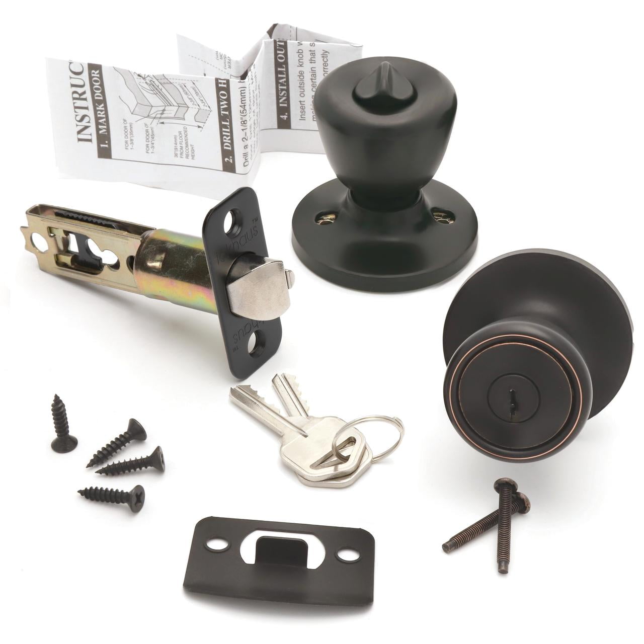 Lokhaus Keyed Entry Tulip Doorknob Oil Rubbed Bronze 2 Count