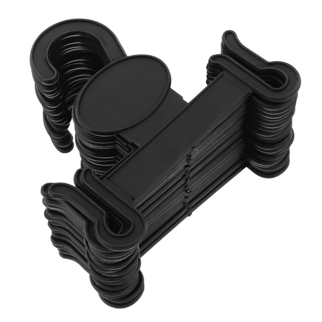 COMPUKAS 20Ud Para Colgar Zapatos Y Sandalias En Pared Plástico Negro Para Organizar Hogar