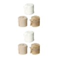 thumbnail image 4 of Guardurnaity Cintas de seda de gasa con flecos para decoración de ramos de boda profunda Blanco+Beige 2piezas, 4 of 4