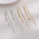 thumbnail image 2 of Pendientes largos con forma de luna y estrella y cadena para la oreja con cara delgada, elegantes pendientes de estilo coreano para mujer con borlas y forma de luna y estrella hueca, 2 of 6