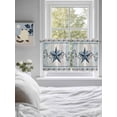 thumbnail image 3 of Texas Star Blue 2 Panel Kitchen Curtains for Small Windows, Farmhouse Country Branches Wooden Grain Bathroom Tier Curtain, Short Window Treatment for Bedroom/Living Room 55"x24", 3 of 6