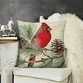 thumbnail image 2 of SHANXI I Am Always with You Cardinal Red Birds Decorative Throw Pillow Cover Pine Cones Berry Cushion Case Decor, Winter Holiday Memorial 24x24in, 2 of 5