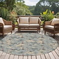 thumbnail image 4 of Blue Grey Seaports Round Area Rug 6Ft Washable Circle Rugs for Bathroom Office, Vintage Ocean Anchor Shark Lighthouse Non-Slip Carpet Floor Mats Indoor Outdoor Carpet Runner Aesthetic Home Decor, 4 of 8