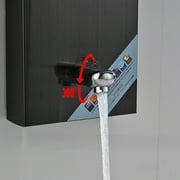Senlesen Black Shower Panel Tower LED Rain Shower Faucets Massage System Body Jet Sprayer