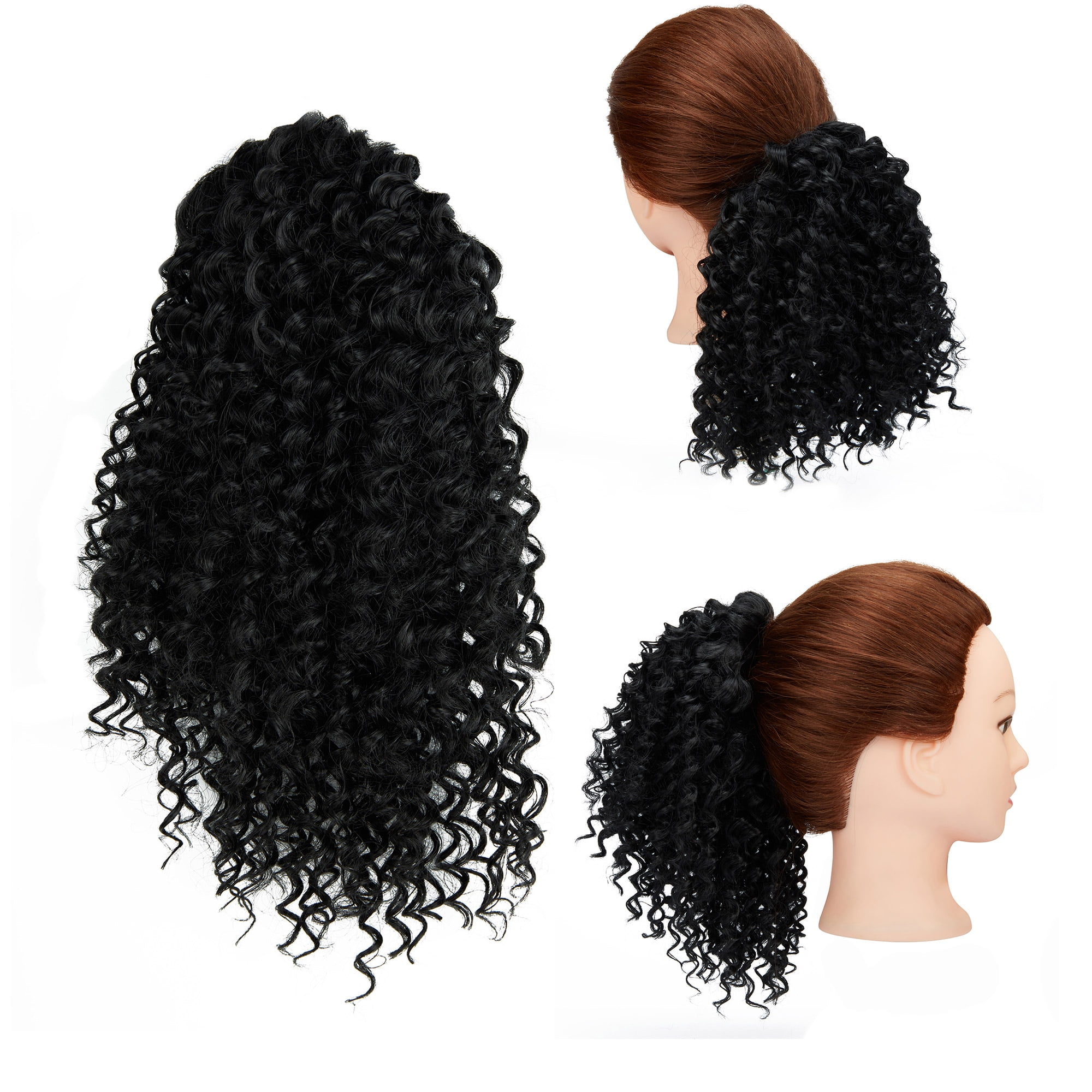human hair curly ponytail extensions