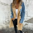 thumbnail image 2 of Niaviben Denim Trench Coat Women Long Denim Jacket Women Oversized Jean Jacket Womens Fall Jackets Womens Shirts Dressy Casual Jackets Women Jean Jacket for Women Trendy Blue M, 2 of 8