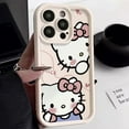 thumbnail image 2 of Sanrio Hello Kitty Liquid Silicone Case For iPhone 15 14 13 11 12 Pro Max XS XR 7 8 Plus Cute Soft Shockproof Cover Y2K Fashion, 2 of 6