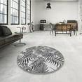 thumbnail image 4 of Ahgly Company Machine Washable Indoor Rectangle Transitional Platinum Silver Gray Area Rugs, 4' x 6', 4 of 7