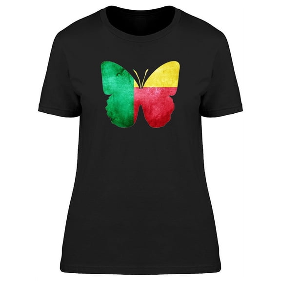 Benin Cool Butterfly Flag T-Shirt Women -Image by Shutterstock, Female x-Large