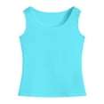 thumbnail image 4 of Gubotare Crop Tops for Girls Cute Girls Tank Tops Ribbed Knit Sleeveless Round Neck Basic Crop Tops for Kids Size 10-12 (Mint Green,9-10 Years), 4 of 4