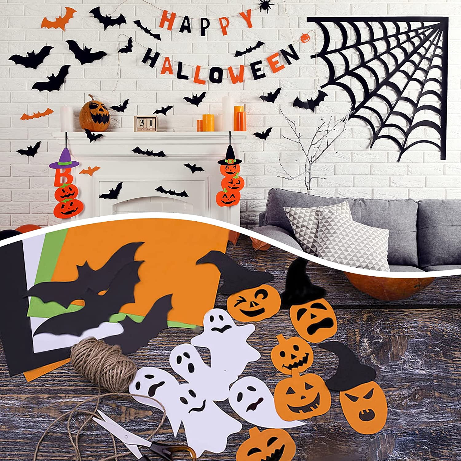 12x12 Black Cardstock - 24 Pack 80lb Card Stock Paper, Black Core 12x12 Cardstock for Cricut, Photo Albums, Halloween, Card making, Crafting, Scrapbook