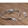 thumbnail image 3 of K-KED Solid 925 Sterling Silver Chain Women Lucky Heart Adjustable Link Bracelet, 3 of 4