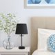 thumbnail image 5 of Lamp Simple Designs LT2081-BOB con base de cristal, pantalla negra, 43 cm, 5 of 9