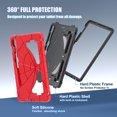 thumbnail image 6 of Dteck Case for Samsung Galaxy Tab S9 FE/Galaxy Tab S9 2023, Heavy Duty Childproof Silicone Shockproof Rugged Protective Case with Kickstand Pen Holder for Samsung Galaxy Tab S9 FE/S9/S8/S7,Red Black, 6 of 9
