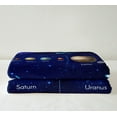 thumbnail image 3 of Universe Themed Throw Blanket Space Blanket Outer Space Fleece Blanket Blue Galaxy Planet Print Fuzzy Blanket Solar System Universe Room Decor Sherpa Blanket for Teens 90鈥渪90", 3 of 6