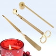 thumbnail image 3 of Candle Extinguisher Set Candle Snuffer Wick Trimmer Dipper Tool Wick Golden, 3 of 8