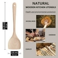 thumbnail image 5 of Hefild 2PCS Wooden Spatulas for Cooking, Beech Wood Turners for Frying Fish, Non-Scratch Wood Flat Spurtle for Pan & Wok, Wooden Cooking Utensils for Non Stick Cookware, Long Handle Non-toxic Scrapers, 5 of 5