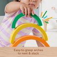 thumbnail image 3 of Fisher-Price Wooden Stacking Rainbow, Building Toy for Toddlers, 6 Wood Pieces, 3 of 6