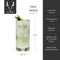 thumbnail image 4 of Viski Meridian Highball Glasses for Cocktail Party, Home Bar 15 oz Set of 2, 4 of 12