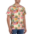 thumbnail image 2 of Vsdgher High Detail Succulent Print Men's Dry Fit Mesh Athletic Shirts Moisture Wicking Tennis T-Shirt Tops, 2 of 9