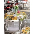 thumbnail image 5 of Outdoor Tablecloth with Umbrella Hole for Patio/Picnic/Party/Camping, Farmhouse Sunflowers Waterproof Table Cloth Round Cover Washable, Rustic Barn Doors Flowers Butterfly Wooden (Dia 60"), 5 of 8