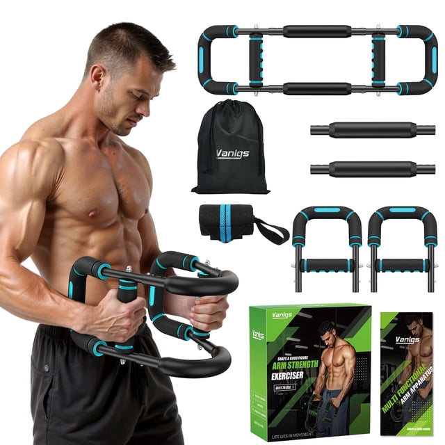 Arm Trainer Vanlgs Twister para hombre de 18 a 59 kg con 5 niveles, azul