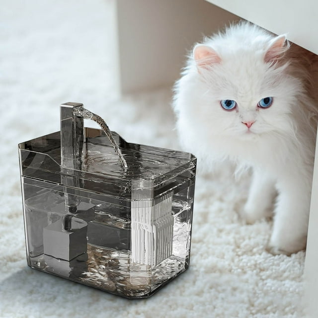Xihbxyly Fuente de Agua para Gatos, Diseño de Bomba Silenciosa, Promueve La Hidratación, Gran Capacidad de 1500 Ml, Funcionamiento Silencioso, Piezas Fáciles de Limpiar, Acceso para Beber de 360°, Di