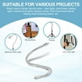 thumbnail image 6 of 2Pcs 20" Gooseneck Tube, 1/4" Male to Male Thread Heavy Duty Metal Universal Microphone Flexible Gooseneck Hose Arm Extension Tube for Action Camera, Mic/Phone Holder, Chrome, 6 of 7