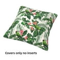 thumbnail image 3 of Throw Pillow Covers, Cute Parrot Palm Leaf Green Soft Square Pillow Cases with Invisible Zipper for Couch Bed Sofa, Farmhouse Fall Home Decor, 3 of 7
