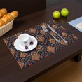 thumbnail image 2 of Placemat, Pioneer Flower Floral Print Pattern Place Mats Table Mat Set Of 2, PVC Washable Placemats for Party Kitchen Dining Decoration, 18x12 Inch, Fade Resistant, 2 of 6