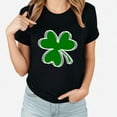 thumbnail image 2 of BLVB Womens Short Sleeve St. Patricks Day Tops Cute Shamrock Printed Tee Shirts Crewneck Casual Tunic Tops for Girls, 2 of 3