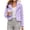 Solid Color, variant on Cropped Faxu Fur Jacket for Women Solid Color Turndown Collar Winter Soft Warm Plush Outwear S